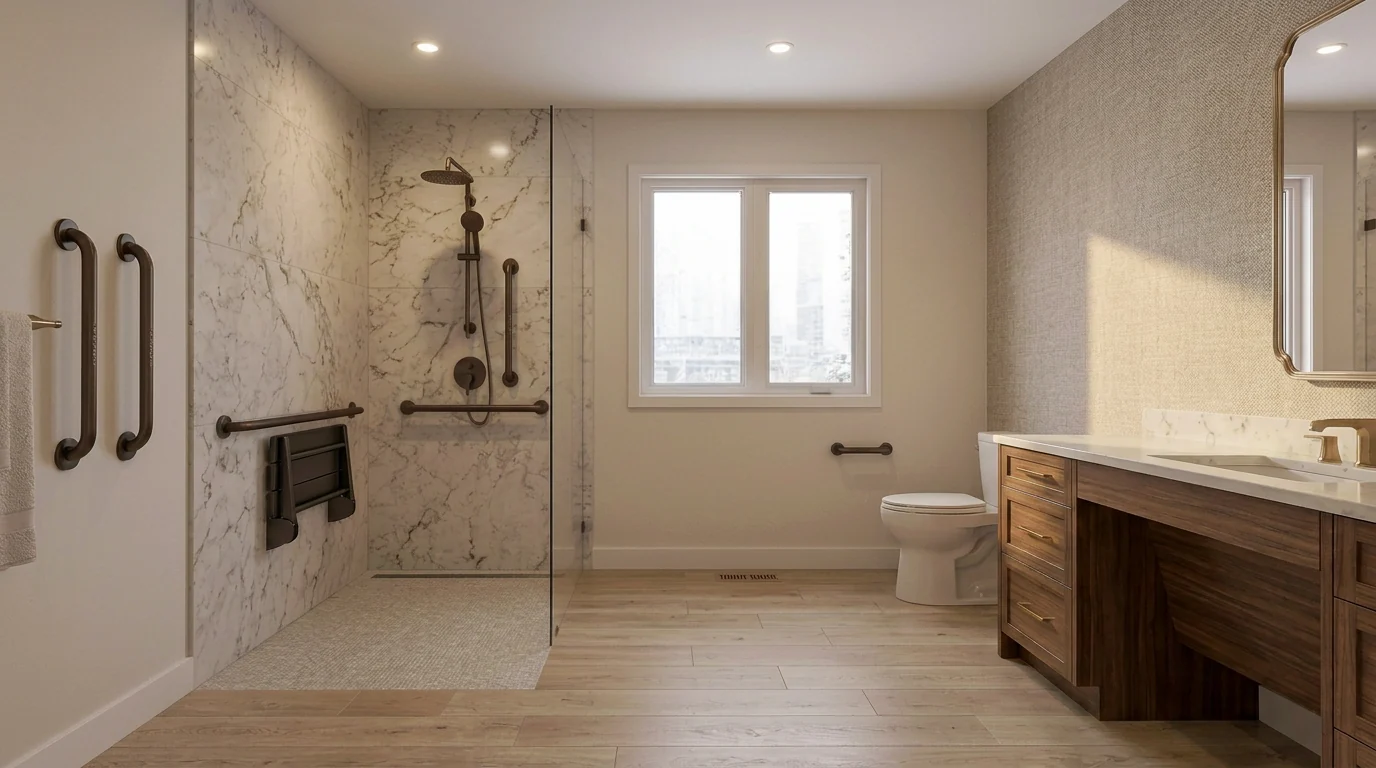 Accessible walk-in shower Ottawa Orleans barrier-free