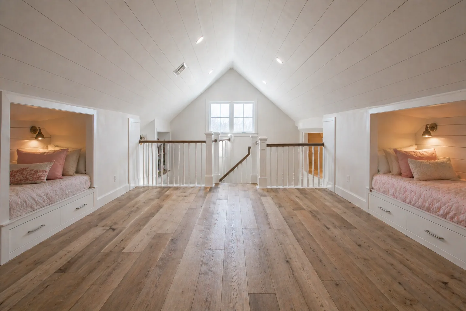 Attic kids bedrooms Ottawa with shared play loft