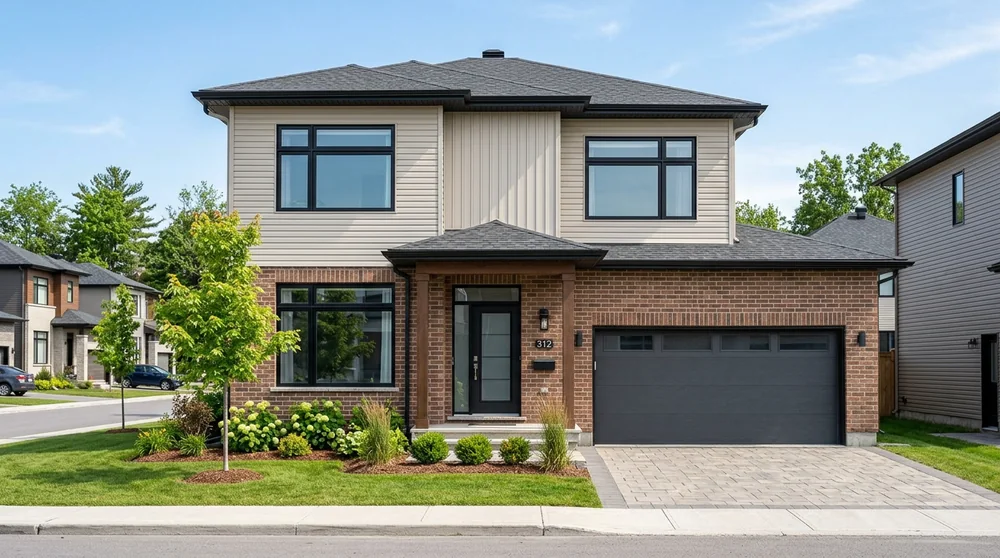 Modern 2-storey Ottawa home with truss roof