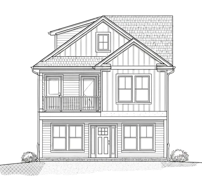 Two-storey coach home elevation, Custom tier, Ottawa