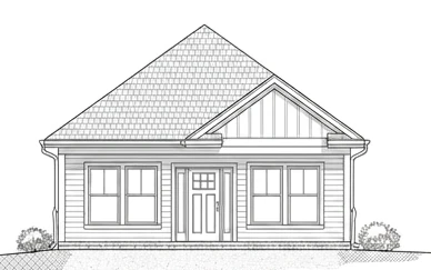 Basic one-storey coach home elevation, Standard tier, Ottawa