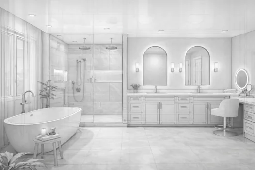 Boutique powder room Ottawa Manotick custom vanity