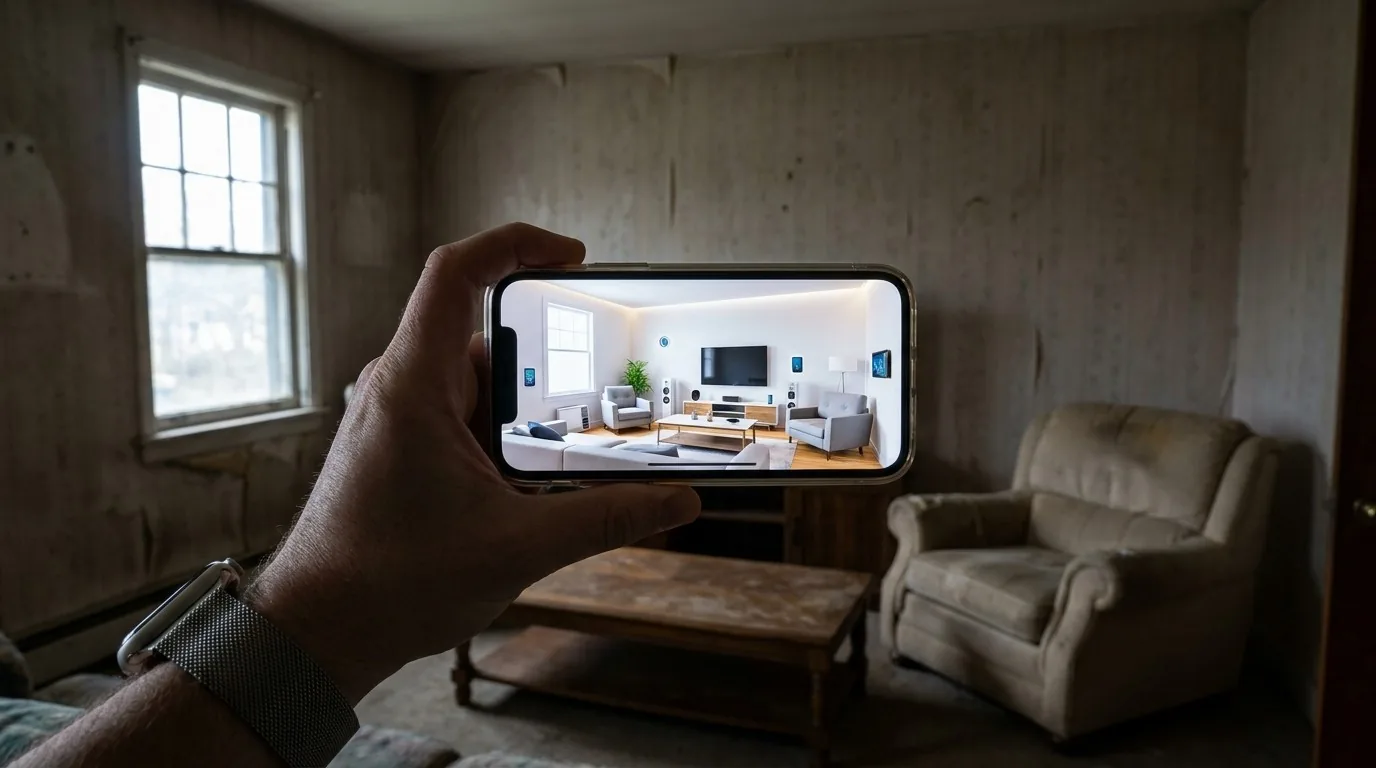 Living room renovation before and after in Ottawa by Dream Touch Renovations