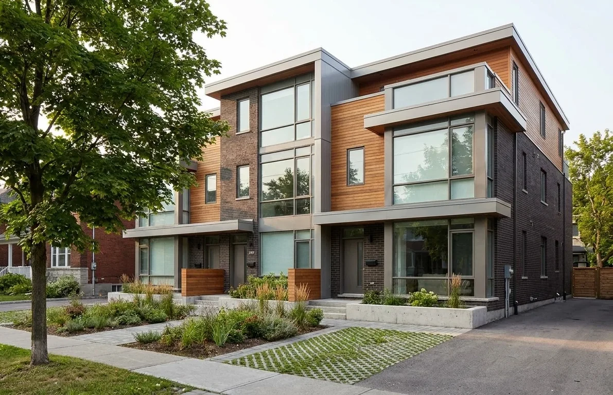 Concept visualization of a multiplex infill home in Ottawa by Dream Touch Renovations