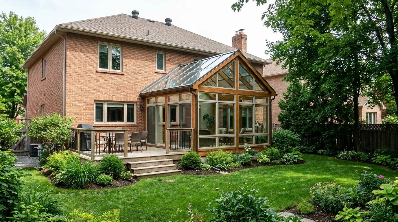 Sunroom addition before and after in Ottawa by Dream Touch Renovations