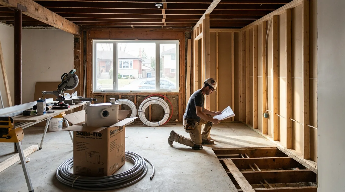 How to Add a Bathroom Where There's No Existing Plumbing