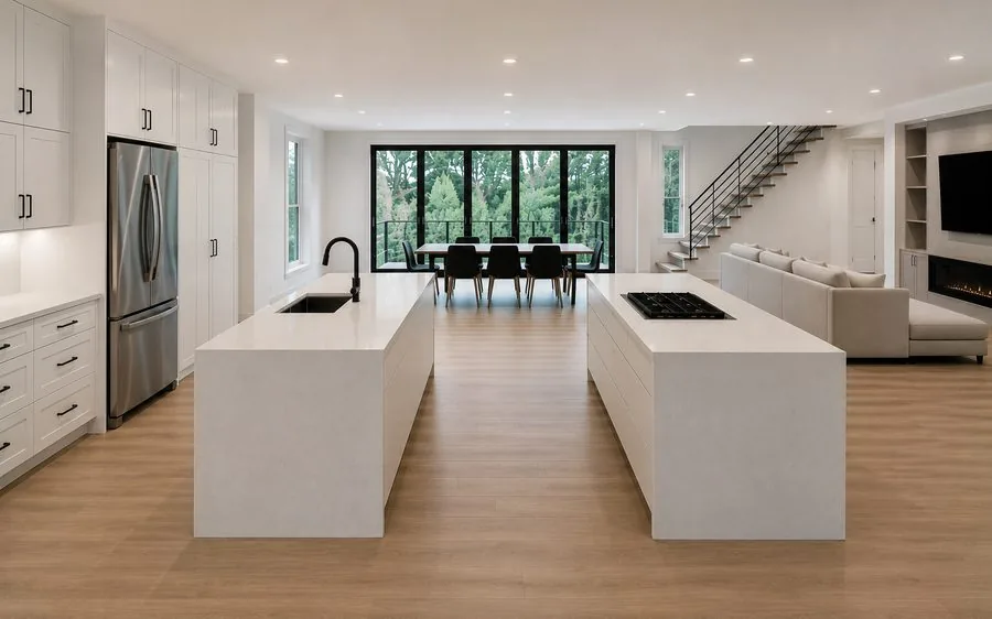 Double-island open-concept kitchen renovation in Dunrobin, Ottawa by Dream Touch Renovations