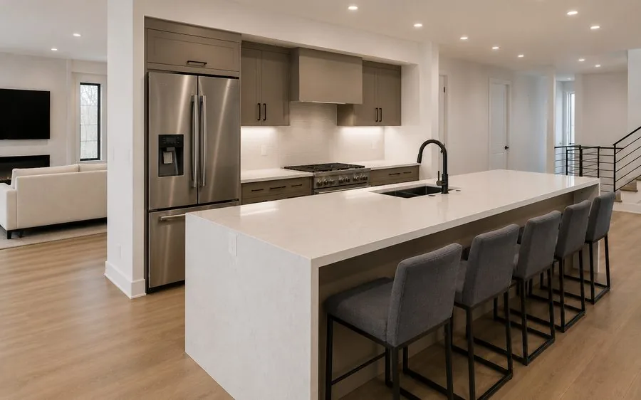 Peninsula kitchen renovation in Kars, Ottawa by Dream Touch Renovations