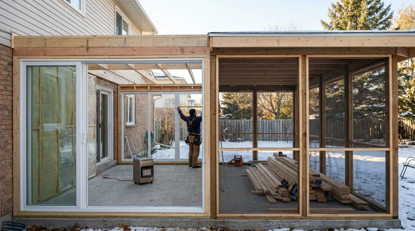 Ottawa sunroom addition built by Dream Touch Renovations